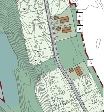 Illustrerad karta över fastigheten eller området