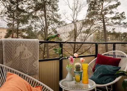 Balkong eller utsiktsbild