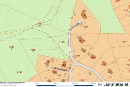 Illustrerad karta över fastigheten eller området