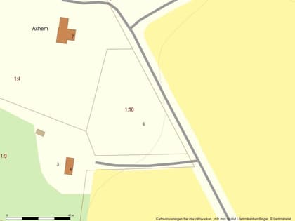 Illustrerad karta över fastigheten eller området