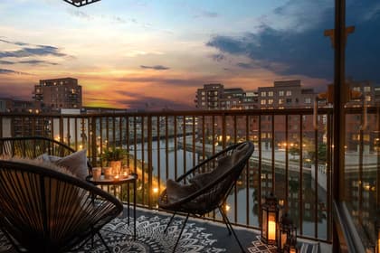 Balkong eller utsiktsbild