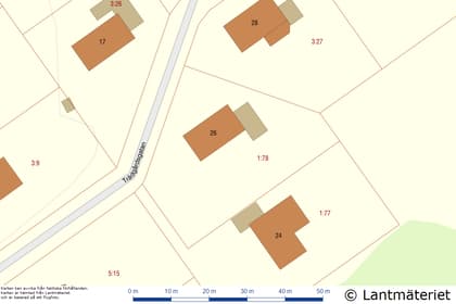 Illustrerad karta över fastigheten eller området