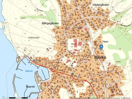Illustrerad karta över fastigheten eller området