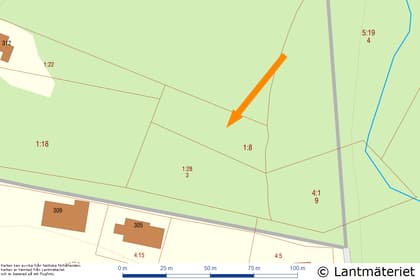 Illustrerad karta över fastigheten eller området