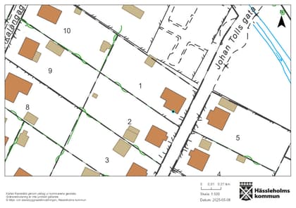 Illustrerad karta över fastigheten eller området