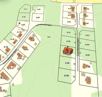 Illustrerad karta över fastigheten eller området