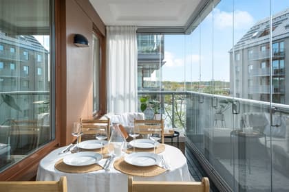 Balkong eller utsiktsbild