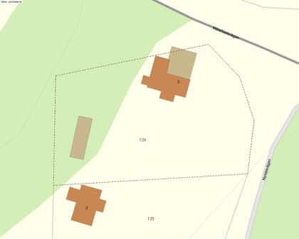 Illustrerad karta över fastigheten eller området