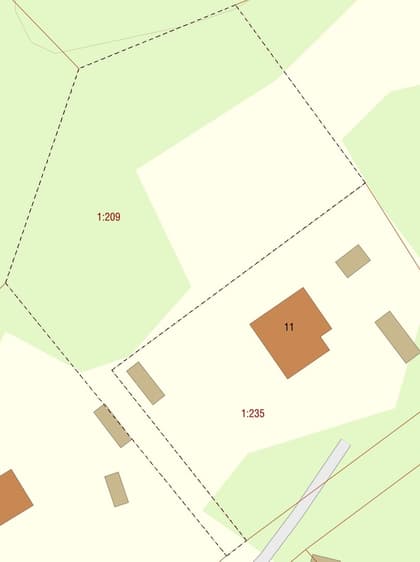 Illustrerad karta över fastigheten eller området