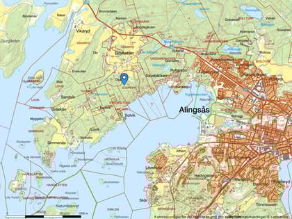 Illustrerad karta över fastigheten eller området