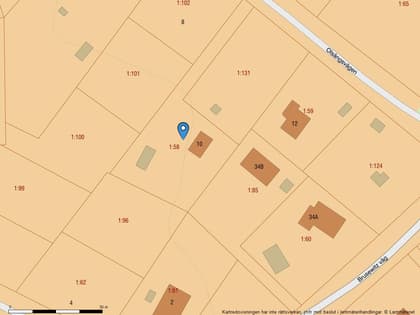 Illustrerad karta över fastigheten eller området