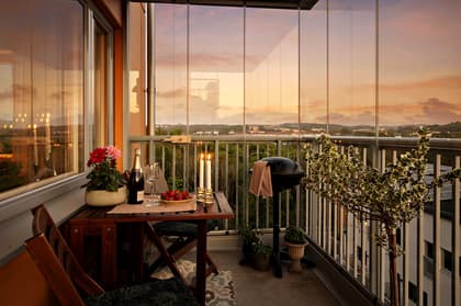 Balkong eller utsiktsbild