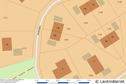 Illustrerad karta över fastigheten eller området