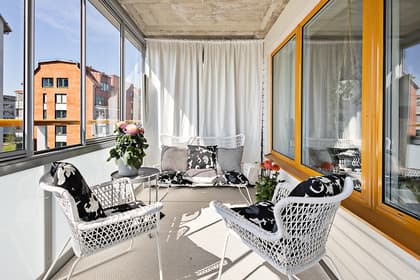 Balkong eller utsiktsbild