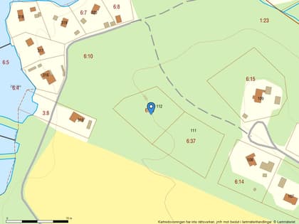 Illustrerad karta över fastigheten eller området