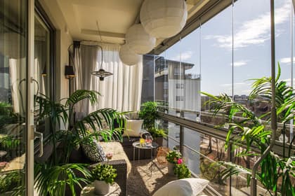 Balkong eller utsiktsbild