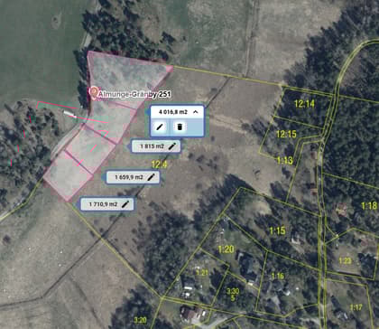 Illustrerad karta över fastigheten eller området