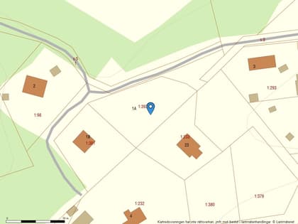 Illustrerad karta över fastigheten eller området