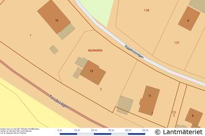 Illustrerad karta över fastigheten eller området