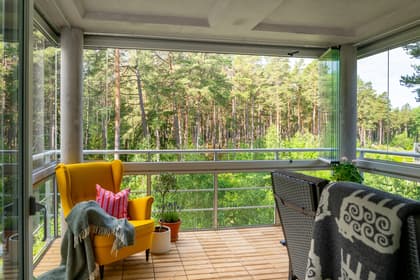 Balkong eller utsiktsbild