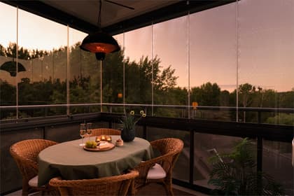 Balkong eller utsiktsbild