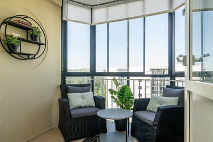 Balkong eller utsiktsbild