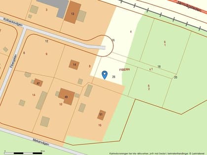 Illustrerad karta över fastigheten eller området