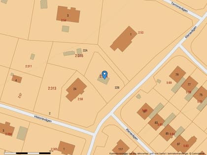 Illustrerad karta över fastigheten eller området