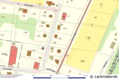 Illustrerad karta över fastigheten eller området