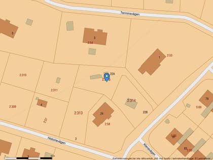 Illustrerad karta över fastigheten eller området