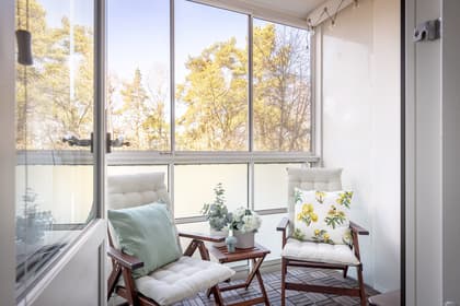 Balkong eller utsiktsbild