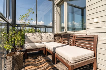 Balkong eller utsiktsbild