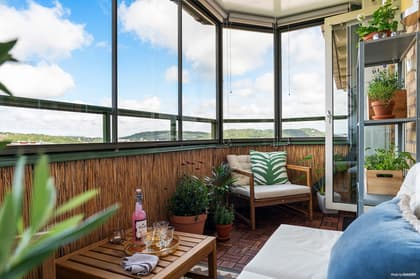 Balkong eller utsiktsbild