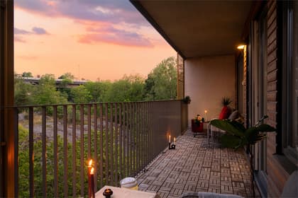 Balkong eller utsiktsbild