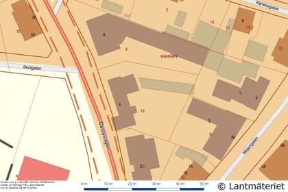 Illustrerad karta över fastigheten eller området