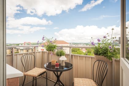 Balkong eller utsiktsbild