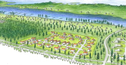 Illustrerad karta över fastigheten eller området