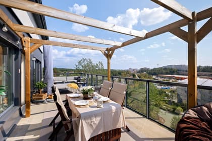 Balkong eller utsiktsbild