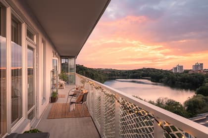 Balkong eller utsiktsbild