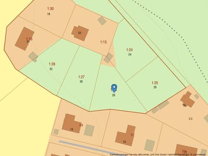 Illustrerad karta över fastigheten eller området