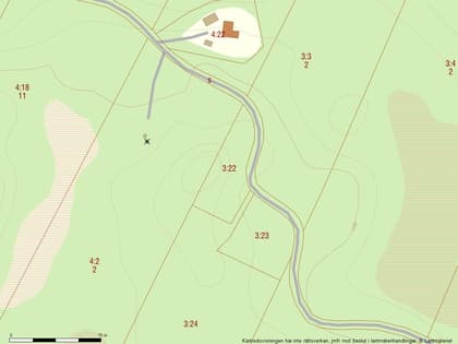 Illustrerad karta över fastigheten eller området