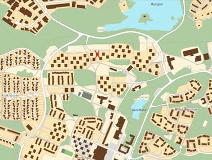 Illustrerad karta över fastigheten eller området