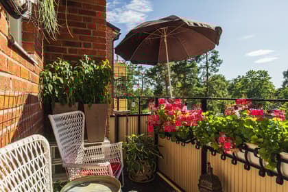 Balkong eller utsiktsbild