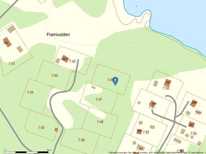 Illustrerad karta över fastigheten eller området