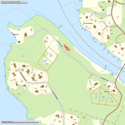 Illustrerad karta över fastigheten eller området