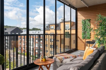 Balkong eller utsiktsbild