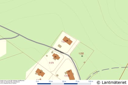 Illustrerad karta över fastigheten eller området