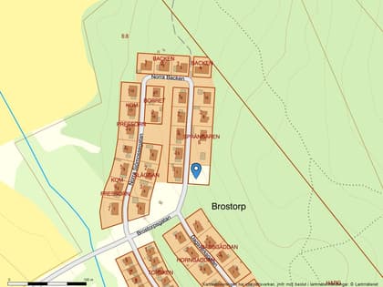 Illustrerad karta över fastigheten eller området