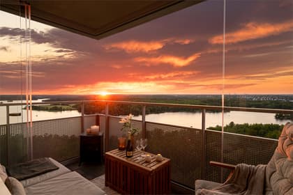 Balkong eller utsiktsbild