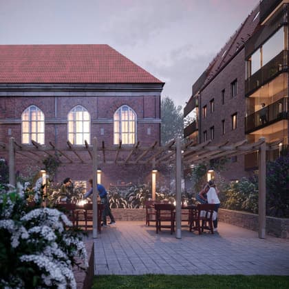 Brf Parkskolan, Centrum